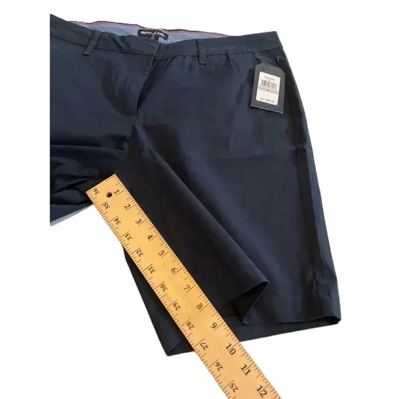 NWT Nautica  Womens Navy Blue Long Shorts Belt Loops‎ Cotton Blend Size 6 - Picture 5 of 6